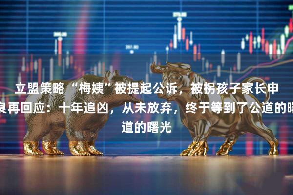 立盟策略 “梅姨”被提起公诉，被拐孩子家长申军良再回应：十年追凶，从未放弃，终于等到了公道的曙光